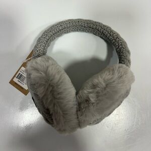 C.C Belle Soft Gray Knit Earmuffs